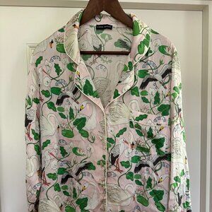 Karen Mabon silk soft pink pajama set, size L